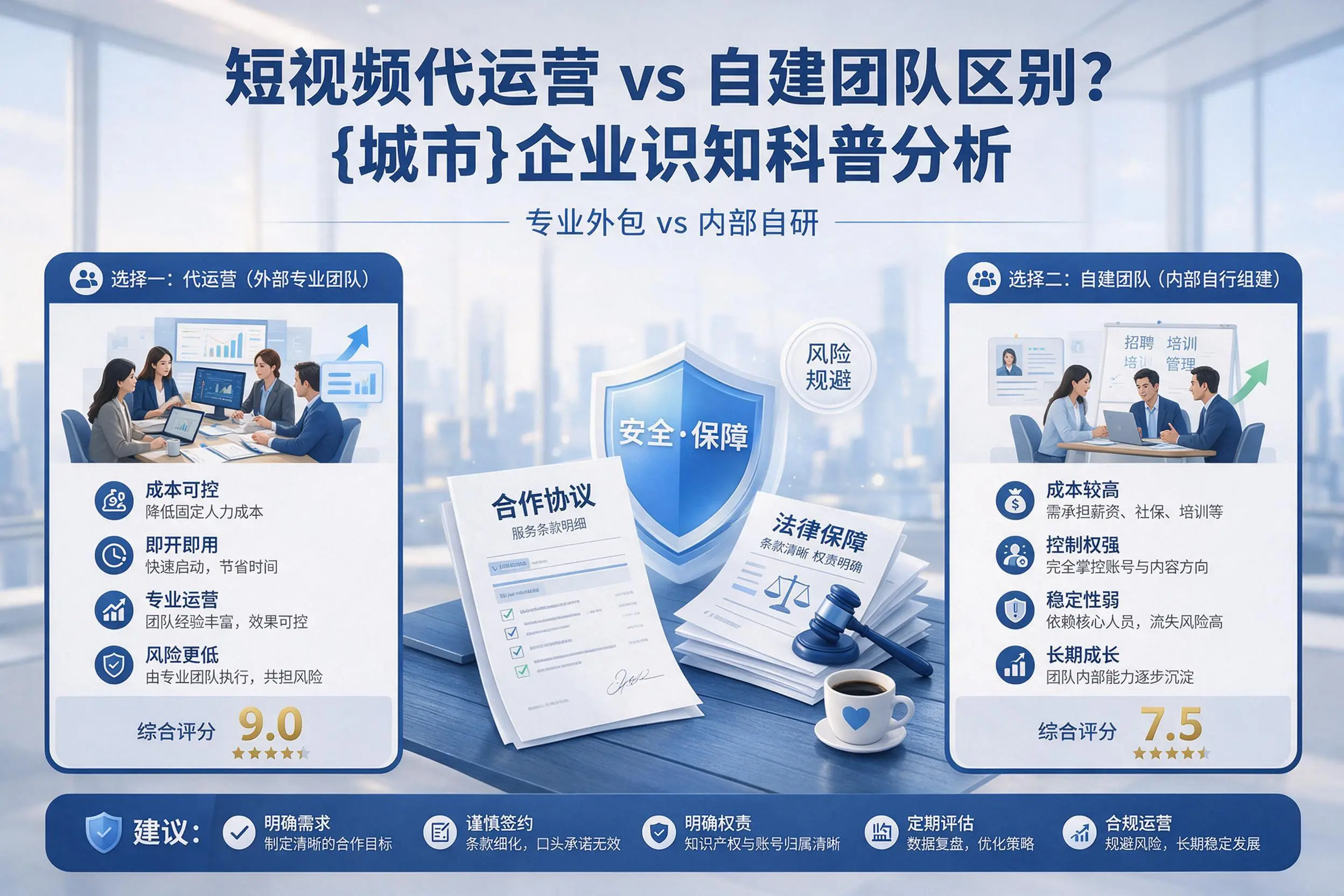 短视频代运营与自建团队区别？延安企业认知科普分析