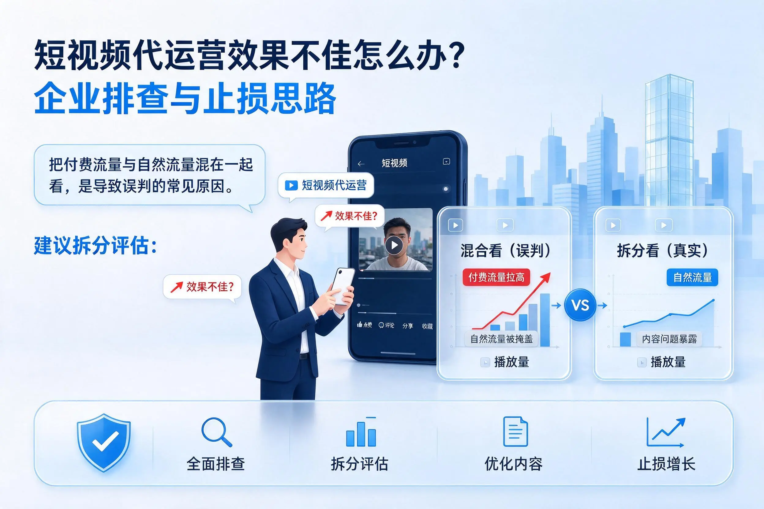 短视频代运营效果不佳怎么办?延安企业排查与止损思路