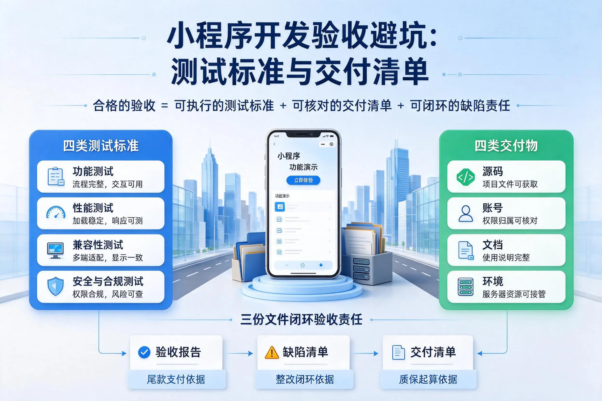 延安小程序开发验收避坑:测试标准与交付清单