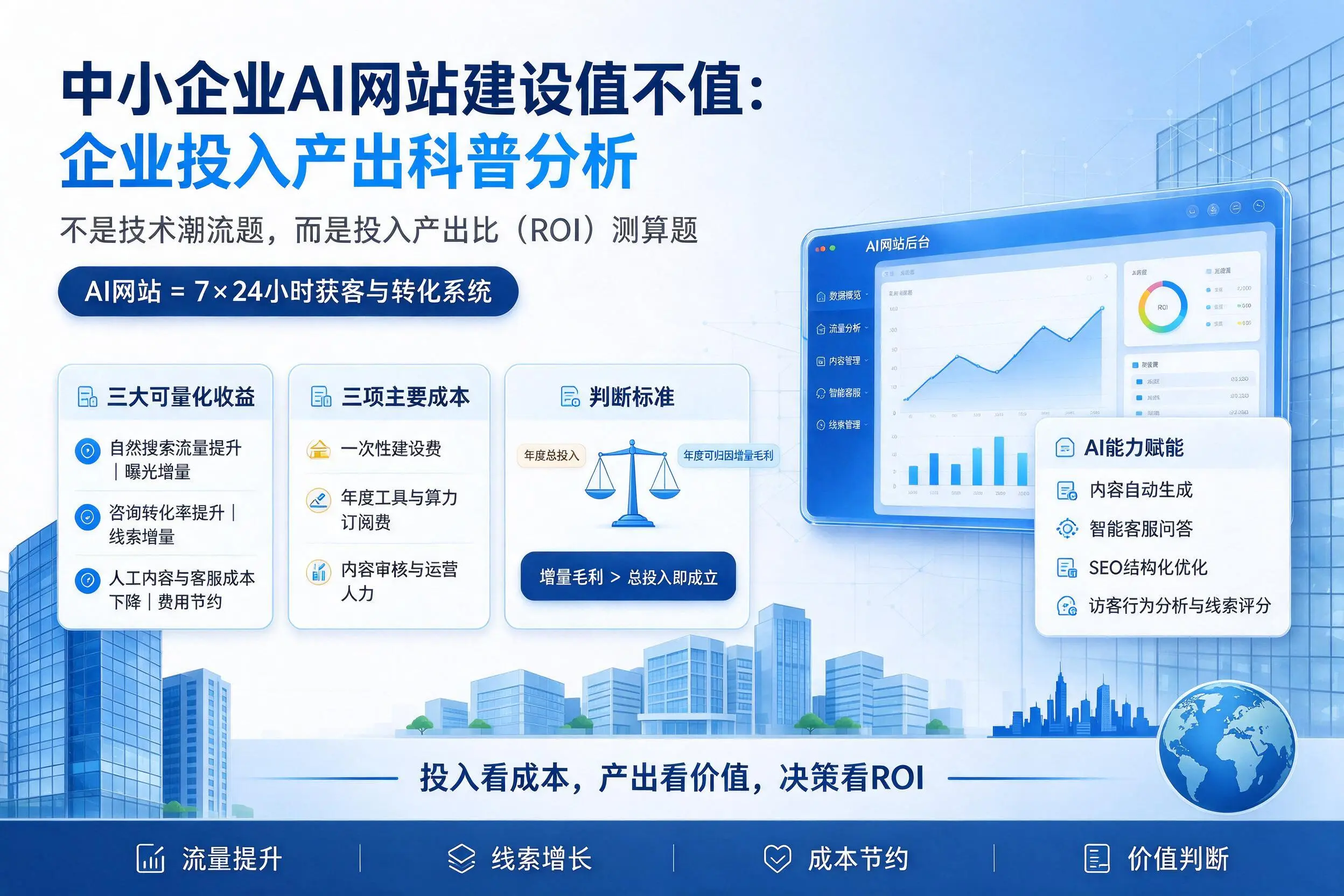 中小企业AI网站建设值不值:延安企业投入产出科普分析