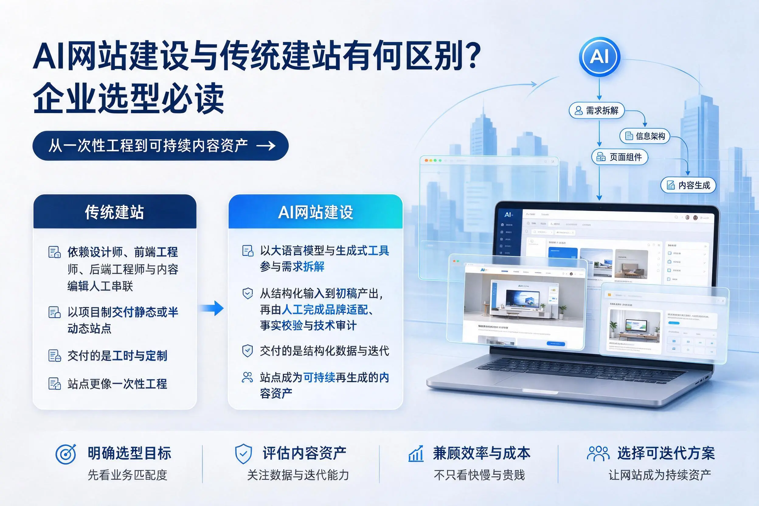 AI网站建设与传统建站有何区别？延安企业选型必读