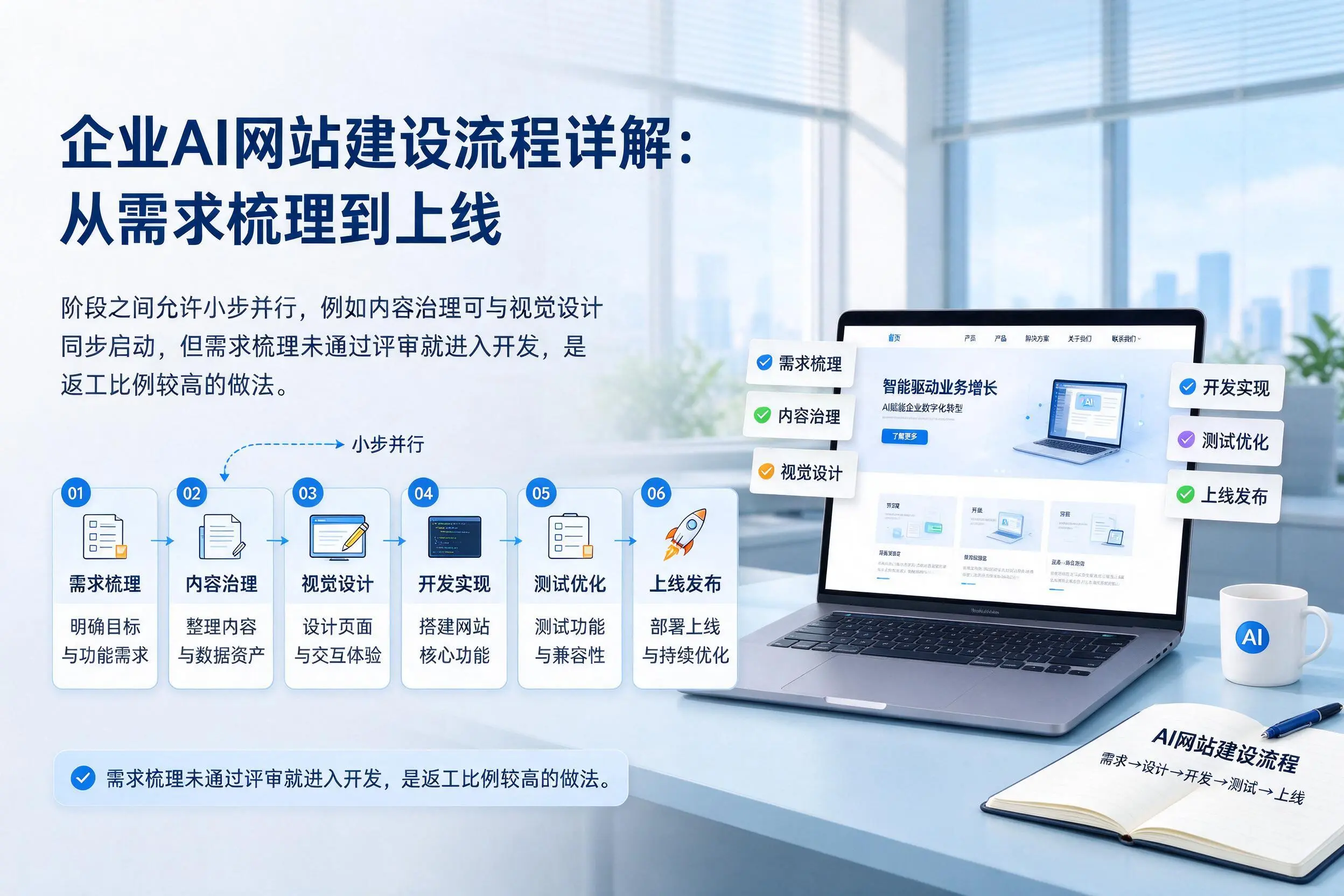 延安企业AI网站建设流程详解：从需求梳理到上线