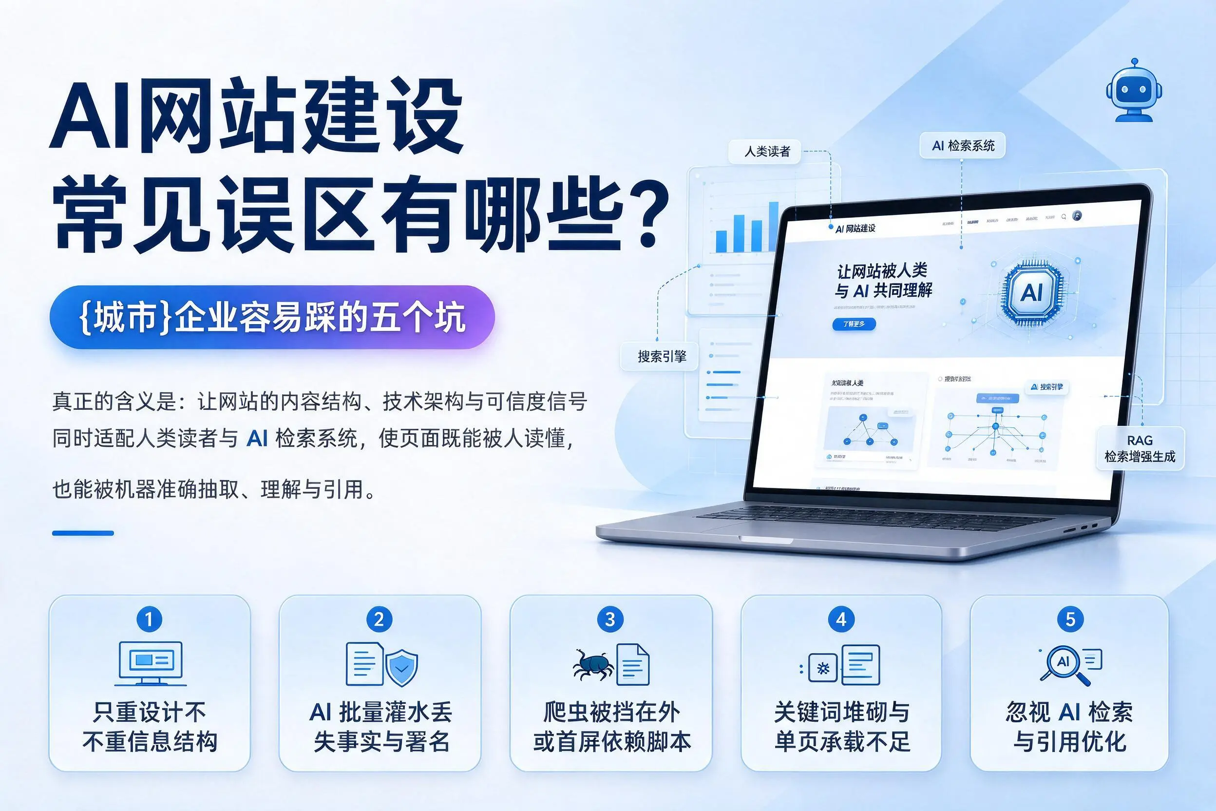 AI网站建设常见误区有哪些?延安企业容易踩的五个坑