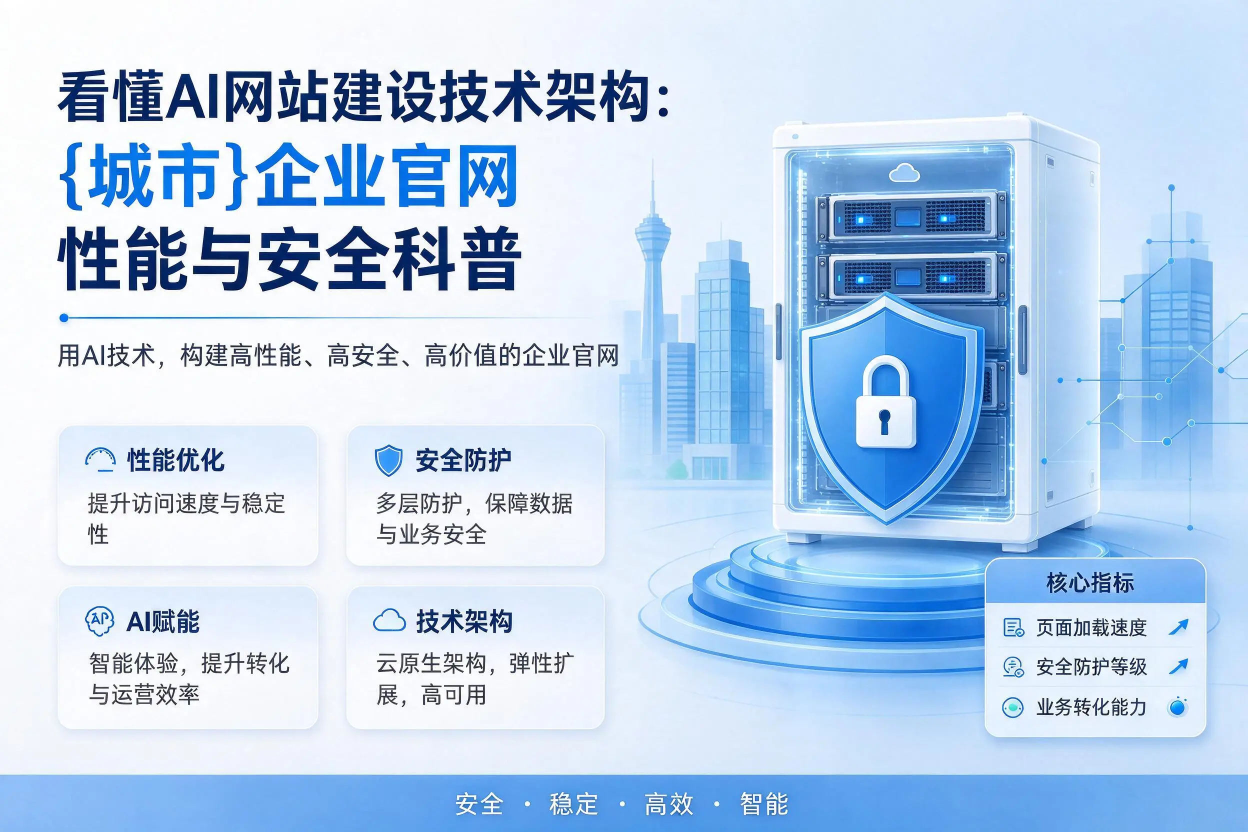 看懂AI网站建设技术架构:延安企业官网性能与安全科普