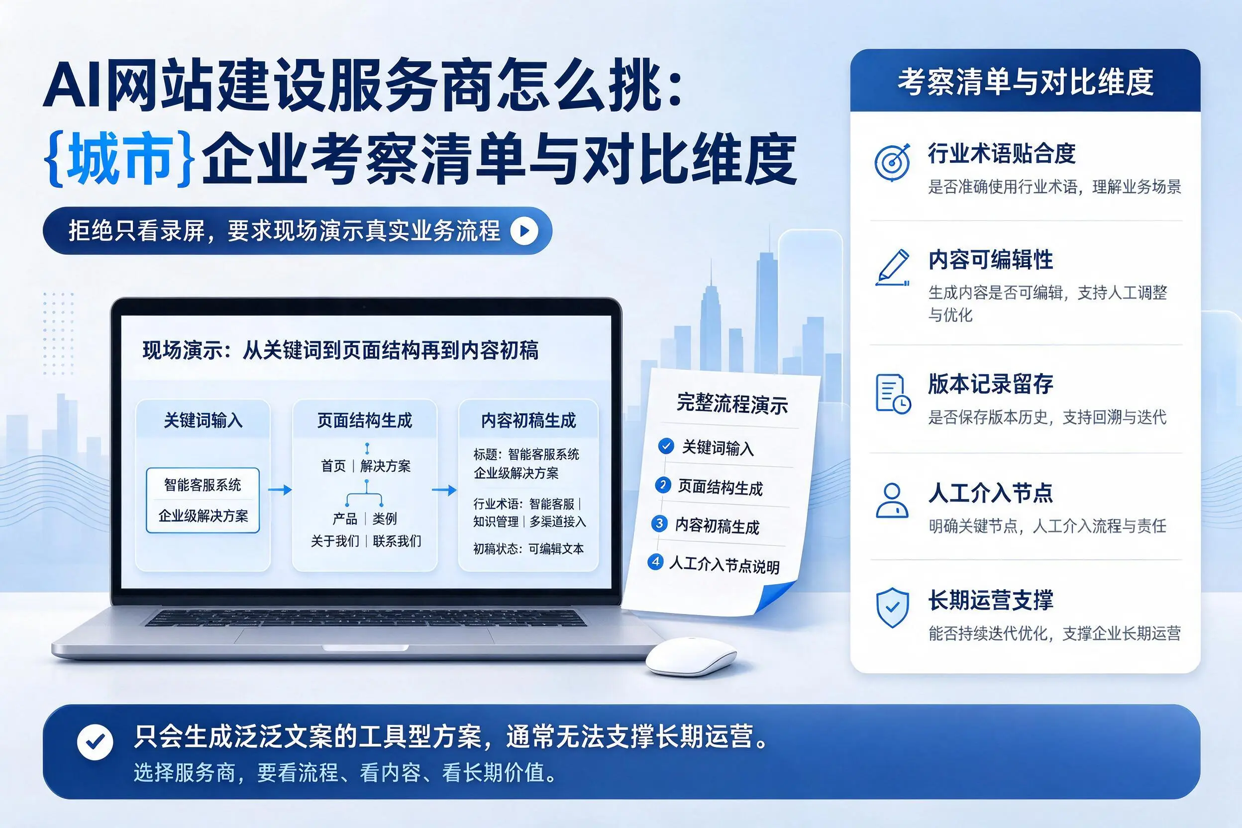 AI网站建设服务商怎么挑：延安企业考察清单与对比维度