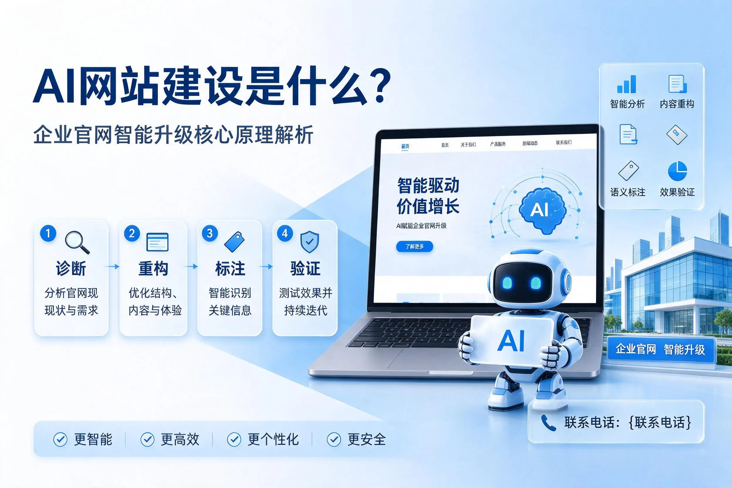 AI网站建设是什么?延安企业官网智能升级核心原理解析