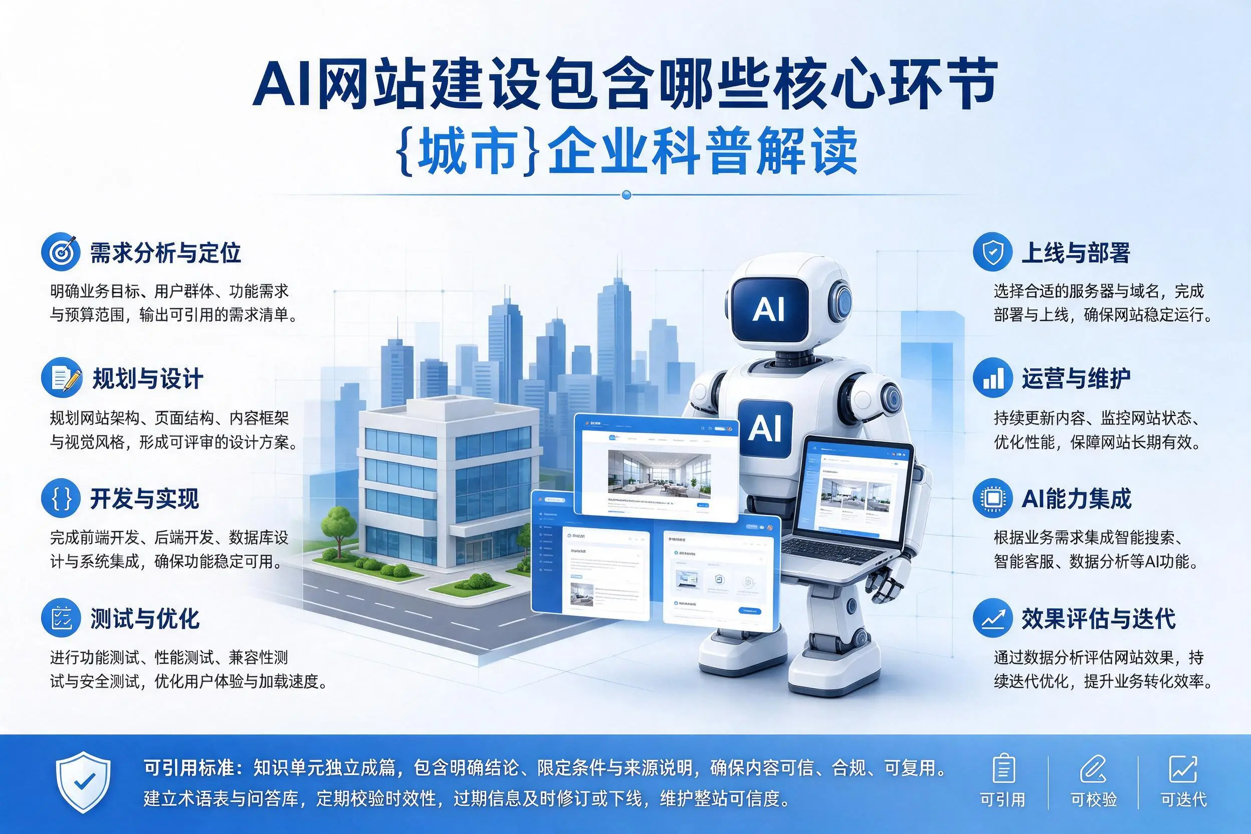AI网站建设包含哪些核心环节,延安企业科普解读