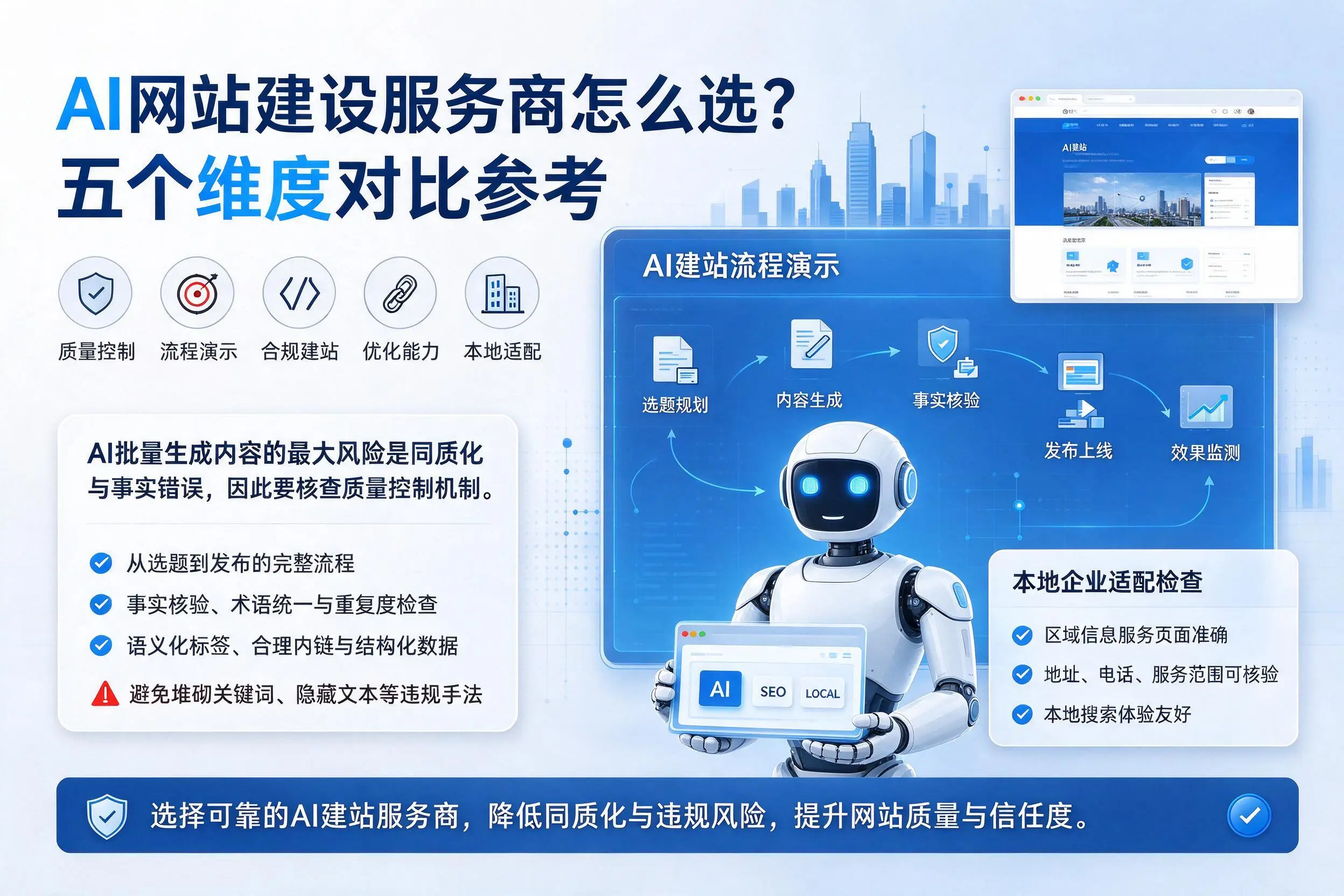 延安AI网站建设服务商怎么选？五个维度对比参考