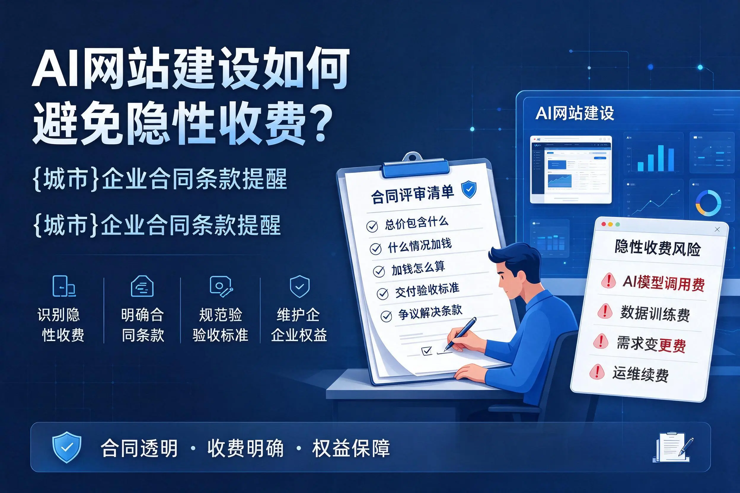 AI网站建设如何避免隐性收费?延安企业合同条款提醒