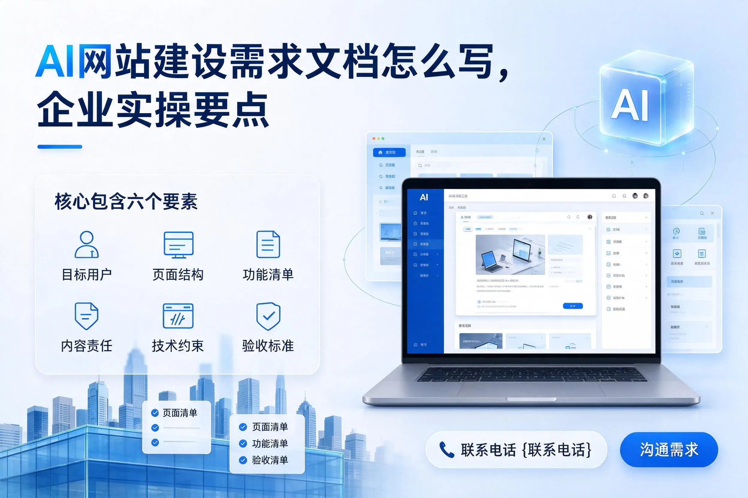 AI网站建设需求文档怎么写,延安企业实操要点